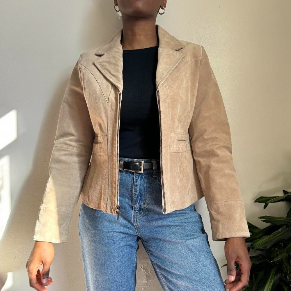 Vintage‎ cowgirl genuine leather Suede jacket